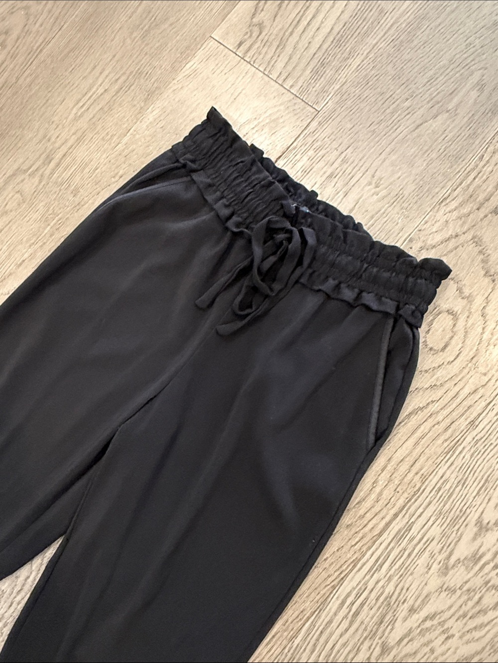 EUC Zara TRF Black Drawstring Trousers